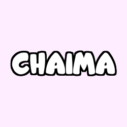 Coloring page first name CHAIMA