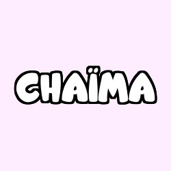 Coloring page first name CHAÏMA