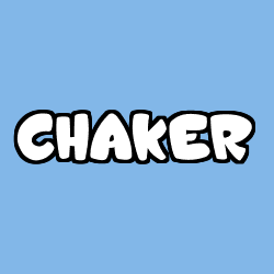 Coloring page first name CHAKER