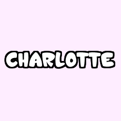 Coloring page first name CHARLOTTE