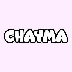 Coloring page first name CHAYMA