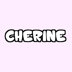 Coloring page first name CHERINE