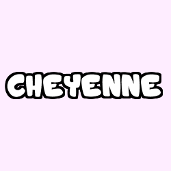 Coloring page first name CHEYENNE