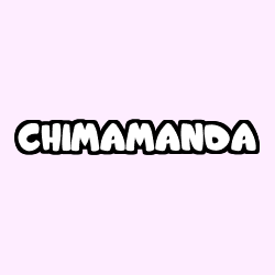Coloring page first name CHIMAMANDA