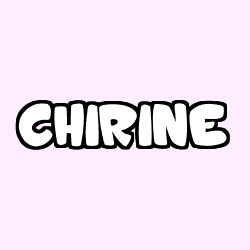 Coloring page first name CHIRINE