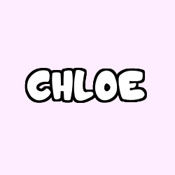 Coloring page first name CHLOE