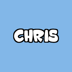 Coloring page first name CHRIS