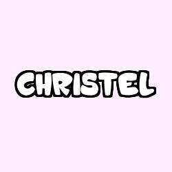Coloring page first name CHRISTEL