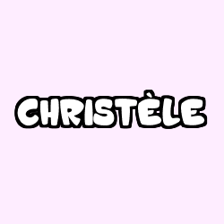 Coloring page first name CHRISTÈLE