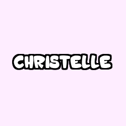 Coloring page first name CHRISTELLE