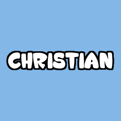 Coloring page first name CHRISTIAN