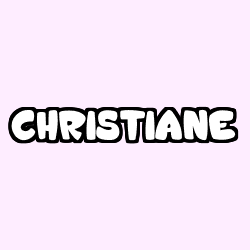 Coloring page first name CHRISTIANE