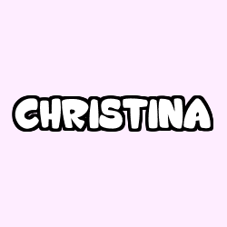 Coloring page first name CHRISTINA