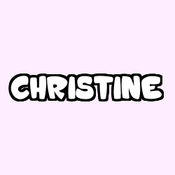 Coloring page first name CHRISTINE