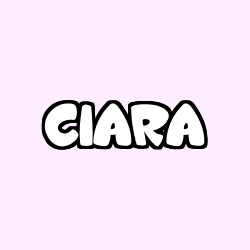 Coloring page first name CIARA