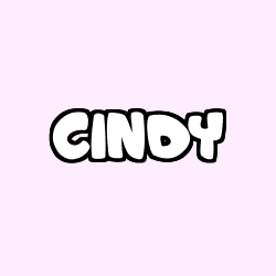 Coloring page first name CINDY