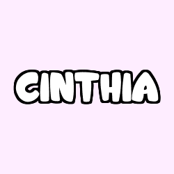 Coloring page first name CINTHIA