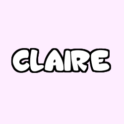 Coloring page first name CLAIRE