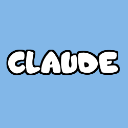 Coloring page first name CLAUDE