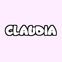 Coloring page first name CLAUDIA