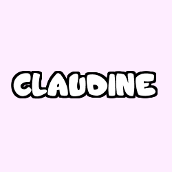 Coloring page first name CLAUDINE