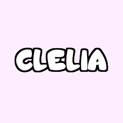 Coloring page first name CLELIA