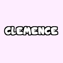 Coloring page first name CLEMENCE
