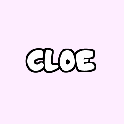 Coloring page first name CLOE