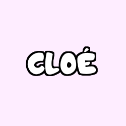 Coloring page first name CLOÉ