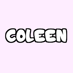 Coloring page first name COLEEN