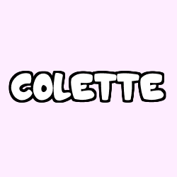 Coloring page first name COLETTE