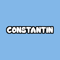 Coloring page first name CONSTANTIN