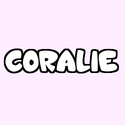 Coloring page first name CORALIE