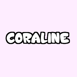 Coloring page first name CORALINE