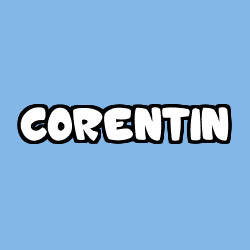 Coloring page first name CORENTIN