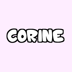 Coloring page first name CORINE