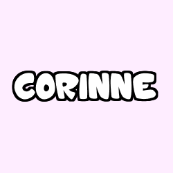 Coloring page first name CORINNE