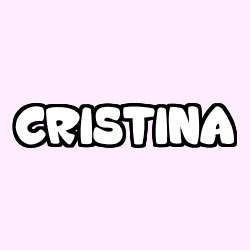 Coloring page first name CRISTINA