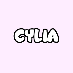Coloring page first name CYLIA