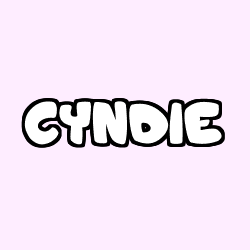 Coloring page first name CYNDIE