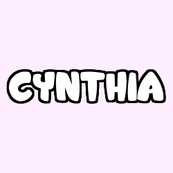 Coloring page first name CYNTHIA