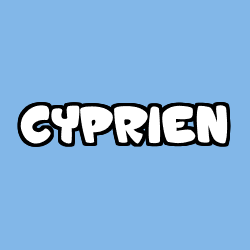 Coloring page first name CYPRIEN