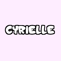 Coloring page first name CYRIELLE