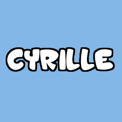 Coloring page first name CYRILLE