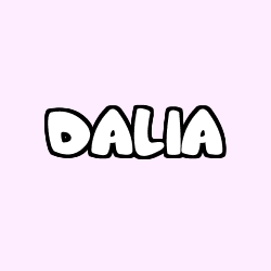Coloring page first name DALIA