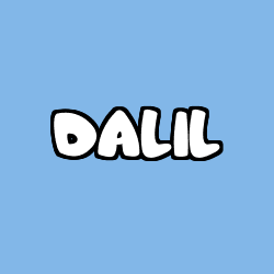 Coloring page first name DALIL