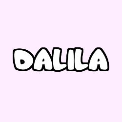 Coloring page first name DALILA