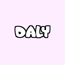 Coloring page first name DALY