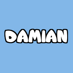 Coloring page first name DAMIAN