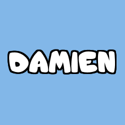 Coloring page first name DAMIEN